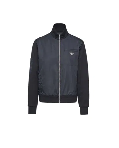 Prada Black Sweatshirt With Re-nylon Insert
