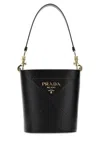 Prada Quilted Bucket Bag Gold-tone Hardware In Black