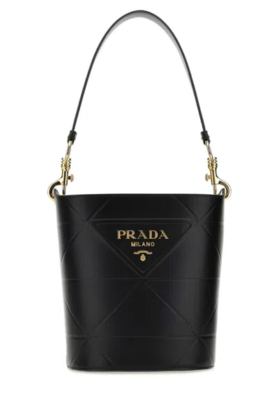 PRADA BLACK SYMBOLE BUCKET BAG
