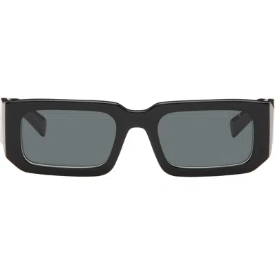 Prada Black Symbole Sunglasses In Metallic