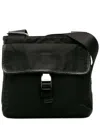 Prada Black Tessuto Buckle Messenger Bag (authentic Pre-loved)
