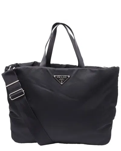 Prada Black Tessuto Convertible Puffer Tote (authentic Pre-loved) In Pink