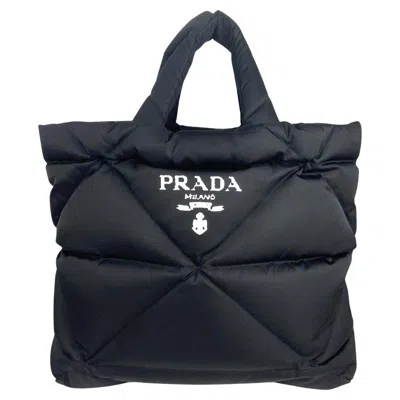 Pre-owned Prada Black Tessuto Re-nylon Padded Tote Bag