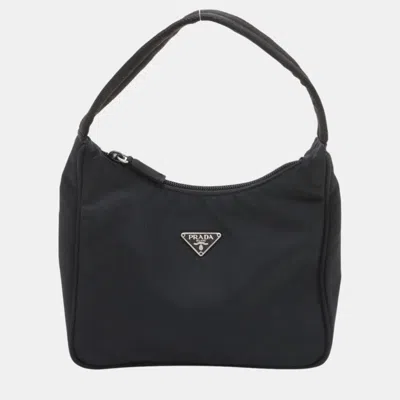 Pre-owned Prada Black Tessuto Shoulder Bag