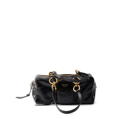 Prada Top Case Bags In Black