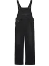 Prada Latzhose Aus Denim In Black