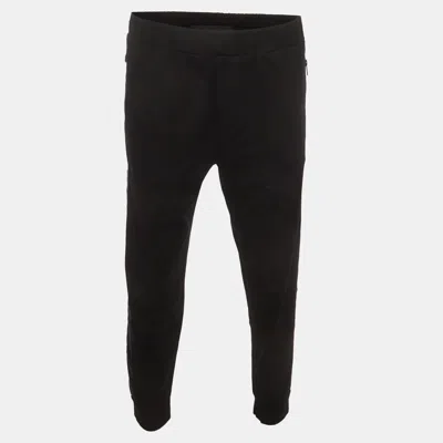 Pre-owned Prada Black Triangle Logo Detail Side Striped Cotton Track Pants Xxxl