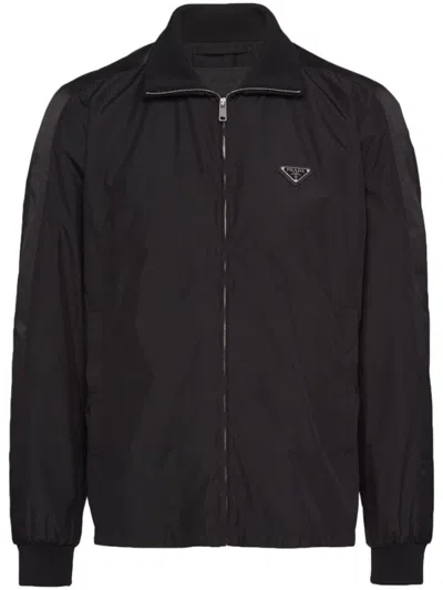 PRADA BLACK TRIANGLE LOGO JACKET
