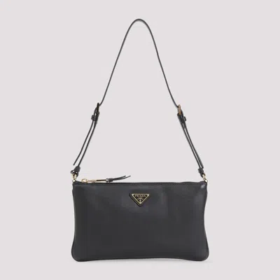 Prada Black Triangle-logo Shoulder Bag