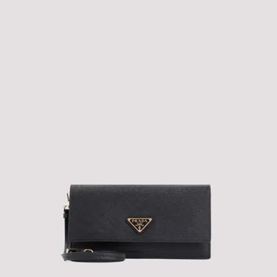 Prada Black Triangle Logo Shoulder Bag
