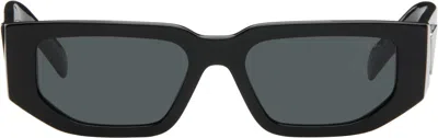 PRADA BLACK TRIANGLE LOGO SUNGLASSES