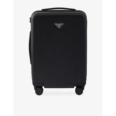 Prada Black Triangle-logo Polycarbonate Trolley 56cm