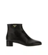Prada Black Tronchetti Boots In Black