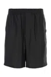 Prada Men's Twill Bermuda Shorts In Black