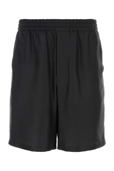 PRADA BLACK TWILL BERMUDA SHORTS