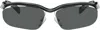Prada Black Twisted Frame Sunglasses In 0pr A25s