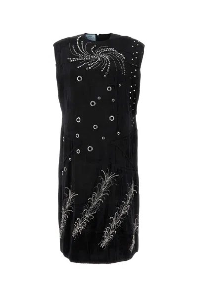 PRADA BLACK VELVET DRESS