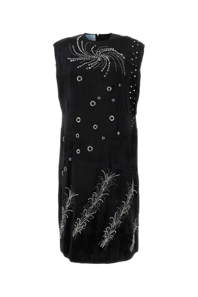 PRADA BLACK VELVET DRESS