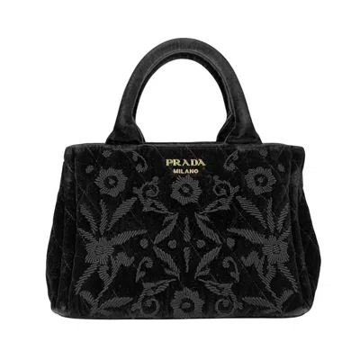 Pre-owned Prada Black Velvet Handbag Shoulder Bag ()