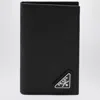 Prada Black Vertical Wallet In Saffiano Men