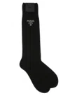 Prada Black Virgin Wool Blend Socks