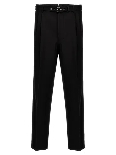 Prada Wool Tailored Trousers In Black