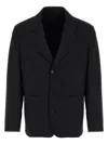 Prada L-blend Single-breasted Jacket In Black