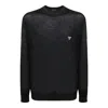 Prada Black Virgin Wool Sweaters In Black