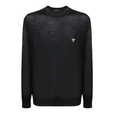 Prada Black Virgin Wool Sweaters