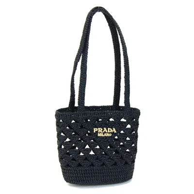 Pre-owned Prada Black Viscose Handbag Tote Bag ()