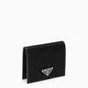 Prada Black Wallet In Nylon E Saffiano In Black