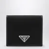 Prada Fabric Wallet Fold Over Design In Black