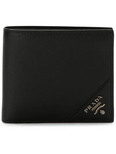Prada Black Wallet In Saffiano Leather