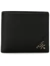 Prada Logo-plaque Saffiano Leather Wallet In Black