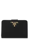 Prada Saffiano Leather Bi-fold Wallet In Black