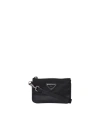 Prada Mens Black Re-nylon Small Recycled-nylon And Leather Wallet In Black