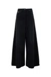 Prada Women Black Denim Wide-leg Jeans