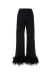 Prada Jogginghose Aus Baumwollfleece Mit Federbesatz In Black