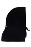 Prada Wool Blend Ribbed Balaclava Accessory In Black