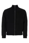 Prada Stretch Wool Blend Cardigan With Front Pockets