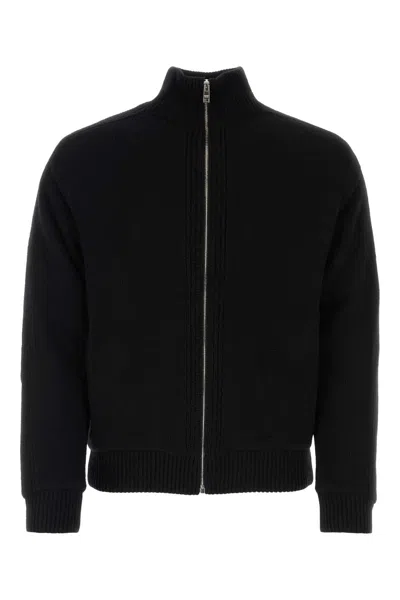 PRADA BLACK WOOL BLEND CARDIGAN