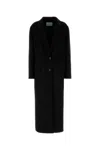 Prada Cappotto In Misto Lana Nera Donna