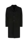 Prada Cappotto In Misto Lana Nera Uomo In Black