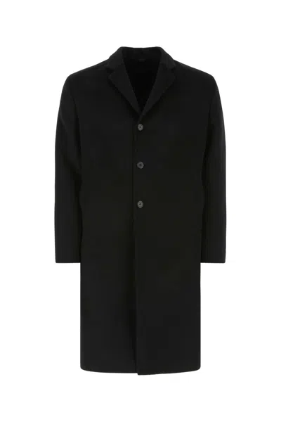 PRADA BLACK WOOL BLEND COAT