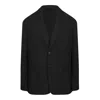Prada Single-breasted Wool Blend Jacket In Black