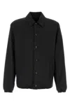 Prada Black Wool Blend Jacket In Black