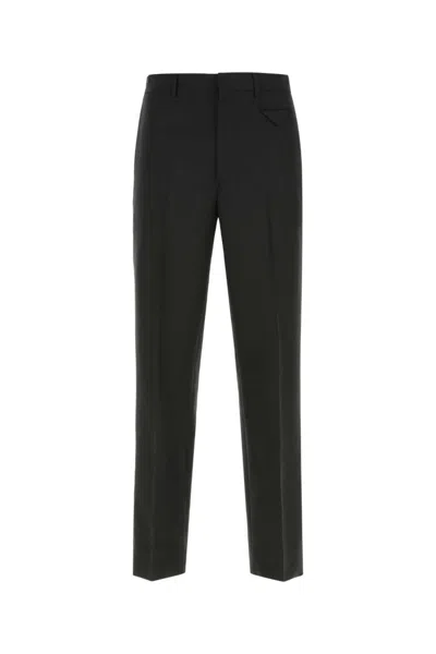 PRADA BLACK WOOL BLEND PANT
