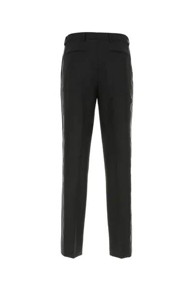 PRADA BLACK WOOL BLEND PANT