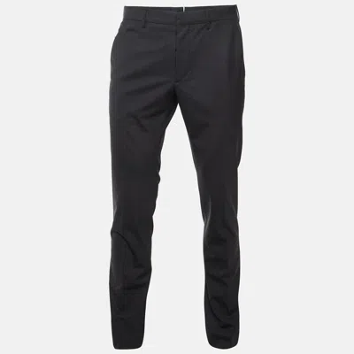 Pre-owned Prada Black Wool Blend Regular Fit Pants S
