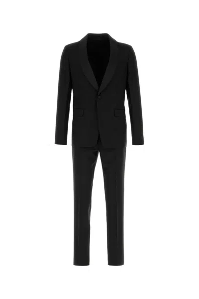 Prada Midnight Blue Wool Blend Suit In Black